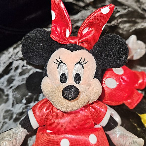 2019 Disney TY Sparkle MICKEY and MINNIE MOUSE Stuffed Plush Beanbag Toys - Picture 4 of 7
